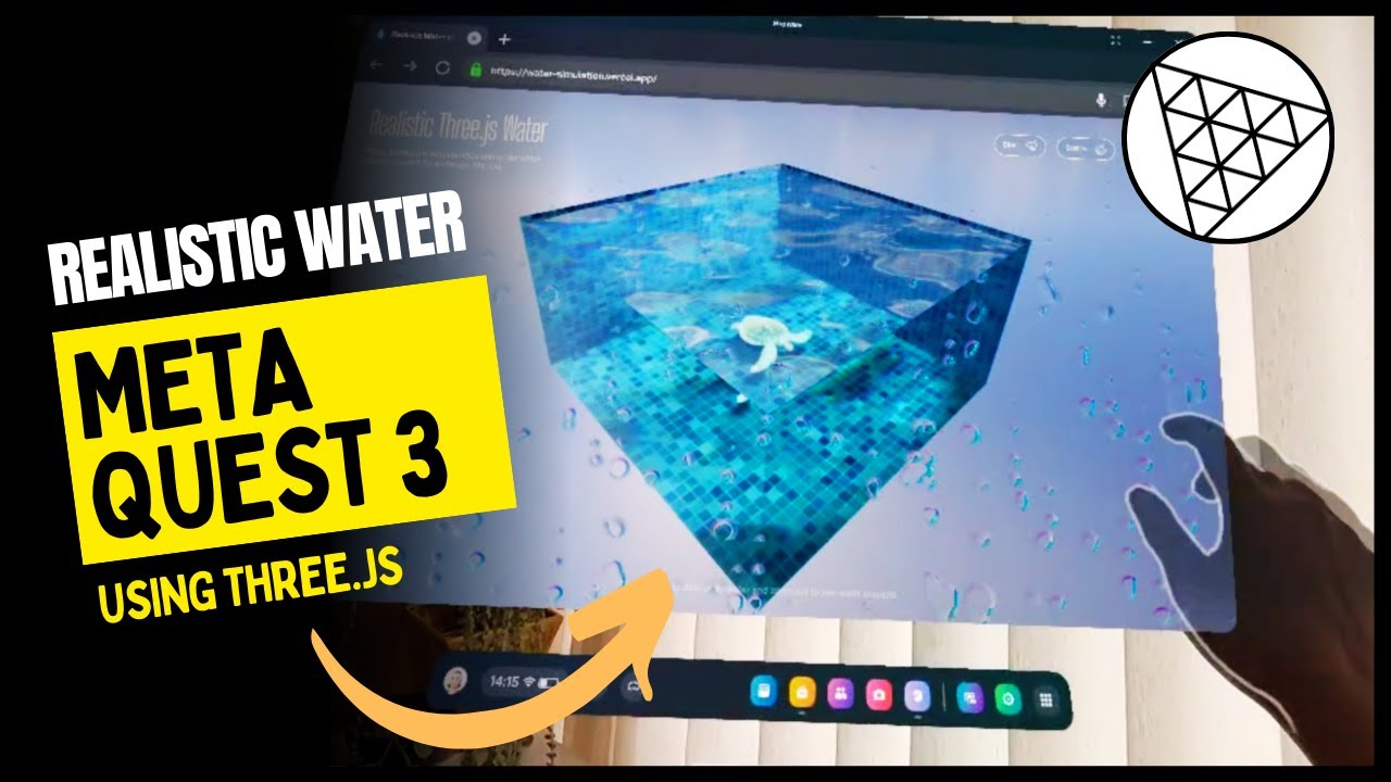 Threejs Realistic Water on Meta Quest 3 VR / AR/ WebXR