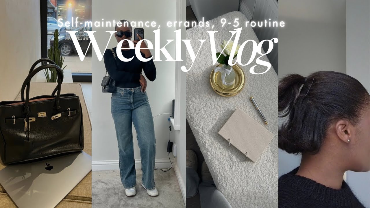 WEEKLY VLOG: 9-5 routine, new nails + hair,  running errands and more.