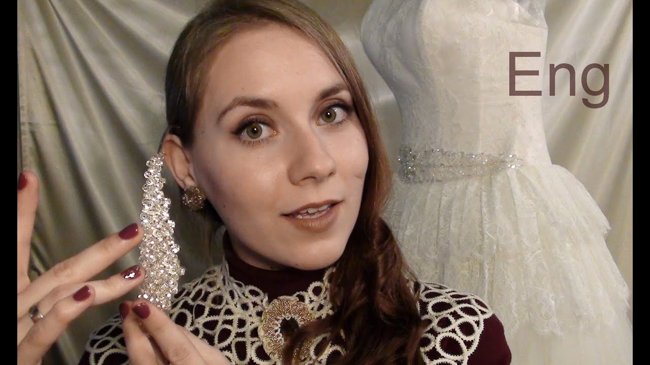 ASMR  in English. PERSONAL STYLIST in WEDDING SALON. Russian ACCENT. Soft talking.