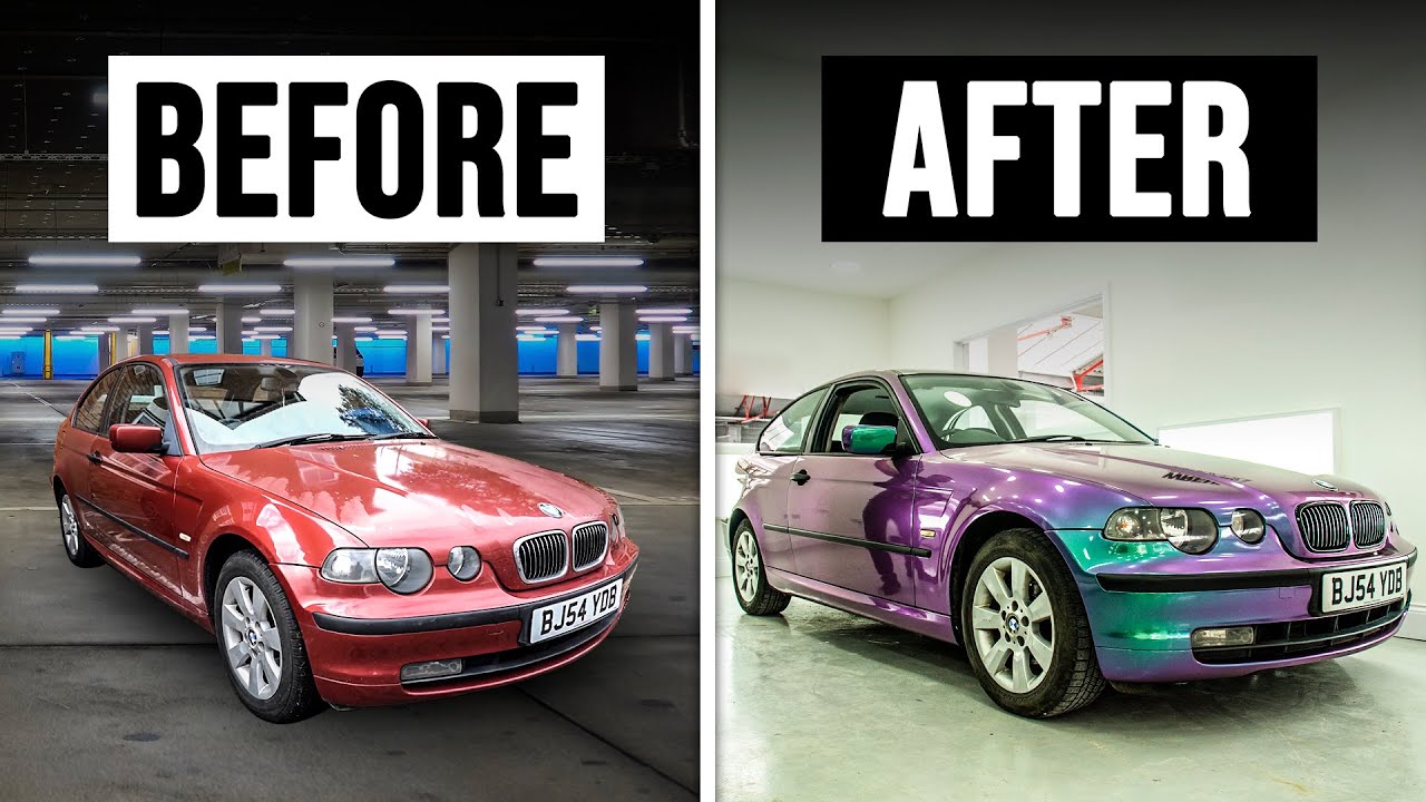 Flip Paint Wrapping Project BMW E46 Compact