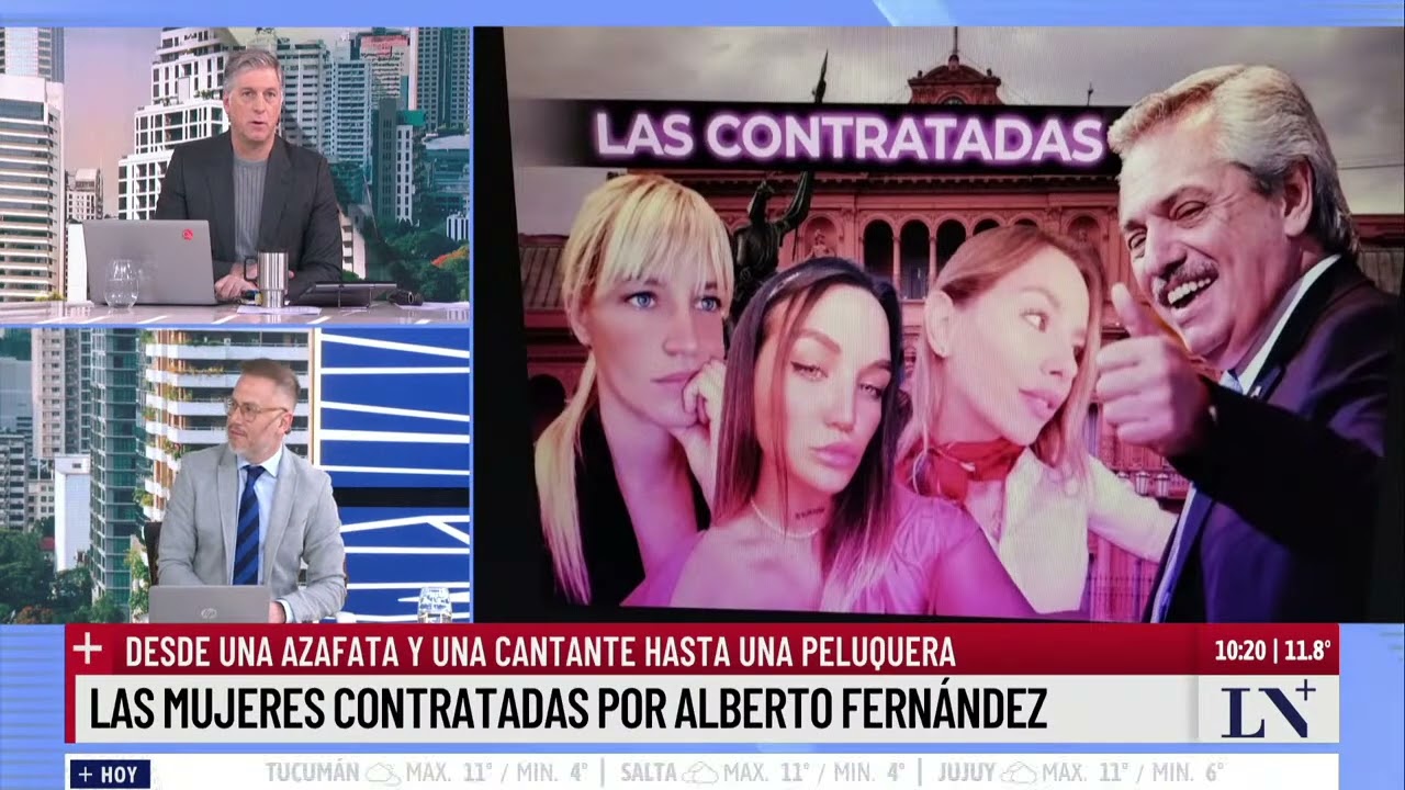 Una azafata, una cantante y una peluquera: las mujeres contratadas por Alberto Fern&aacute;ndez