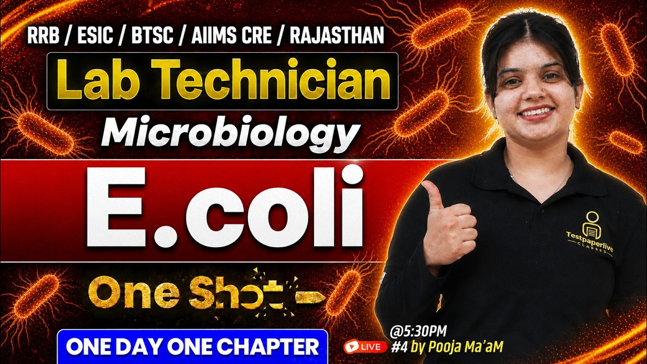 E. coli One Shot 🔥 Microbiology MCQ | Lab Technician, DMLT, BMLT | AIIMS CRE #4