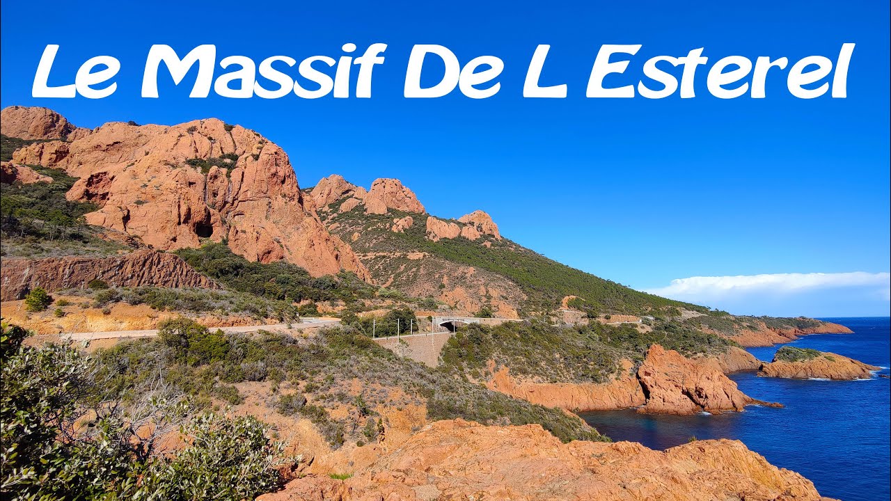 Le massif de l Esterel,St Raphael,Frejus,Agay ,4K, Drone