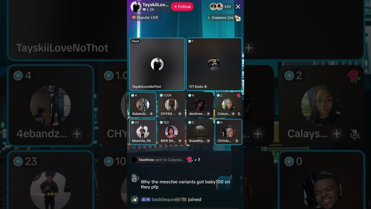 9bMeechie arguing with 0pps on live😂😂