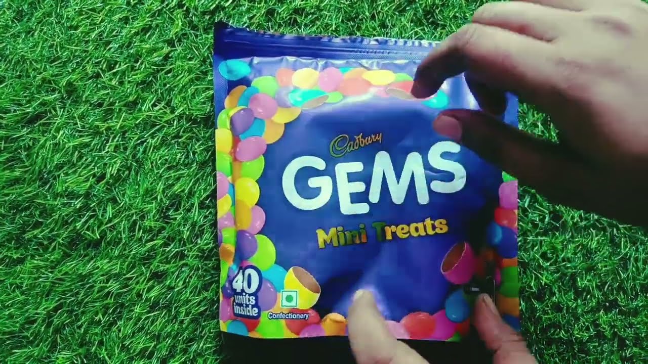 Gems chocolate candy lollipop unboxing video 