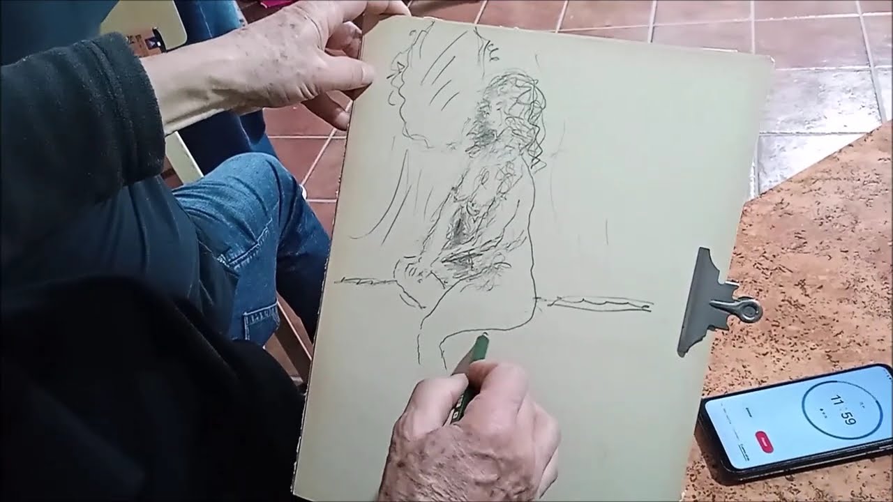 Dibujo con modelo en el Taller El Pincel. El Campello, 16 de enero 2026