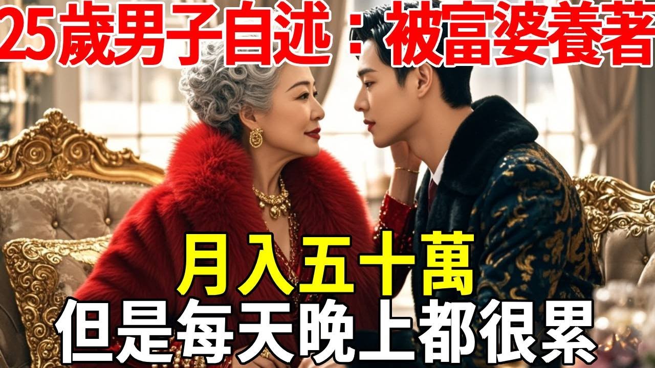 25歲男子自述：被富婆養著，月入五十萬，但是每天晚上都很累#蝴蝶飛飛 #民間故事 #奇聞趣事 #古代小說#懸疑#老年情感