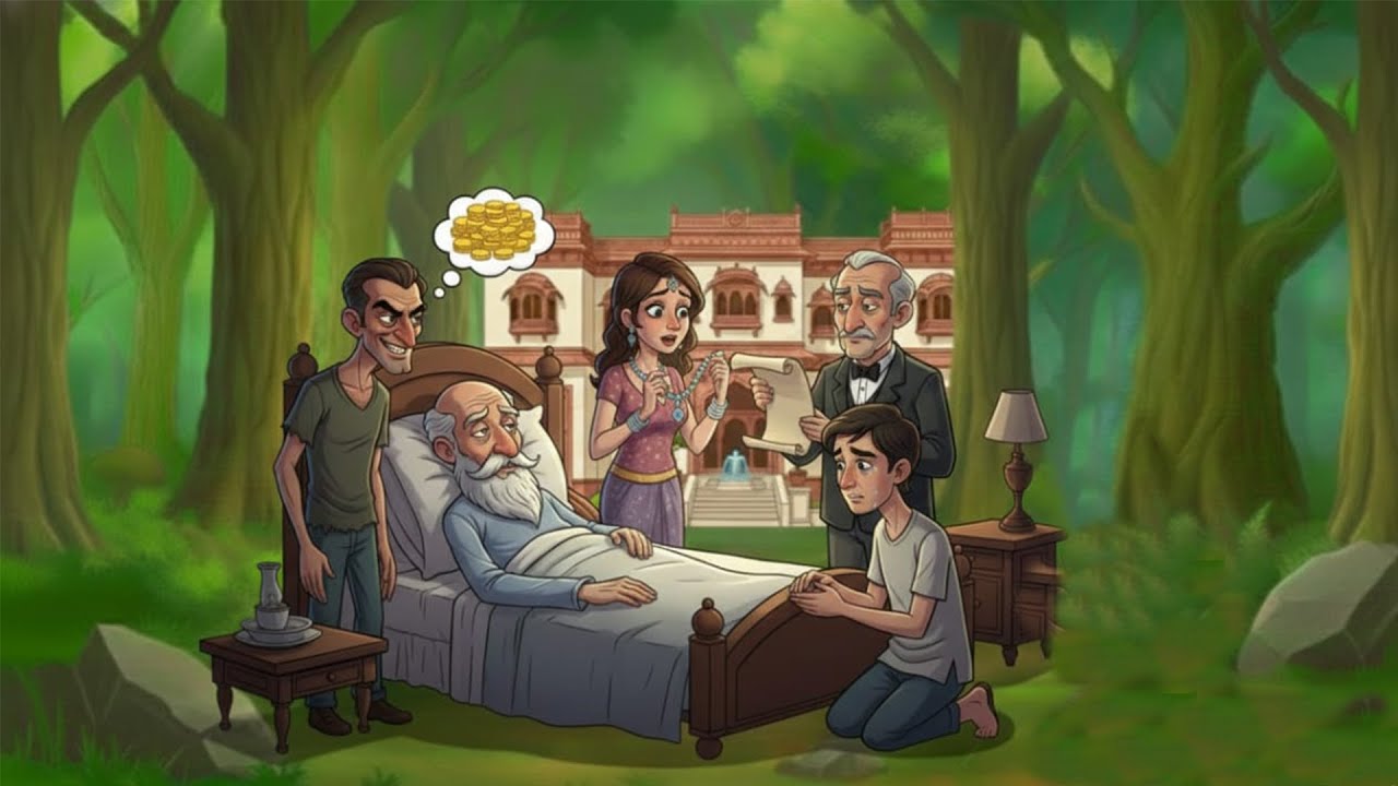 अनोखी वसियत और तीन दावेदार | cartoon story | kahaani | moral story | short story | gareeb ki kahani