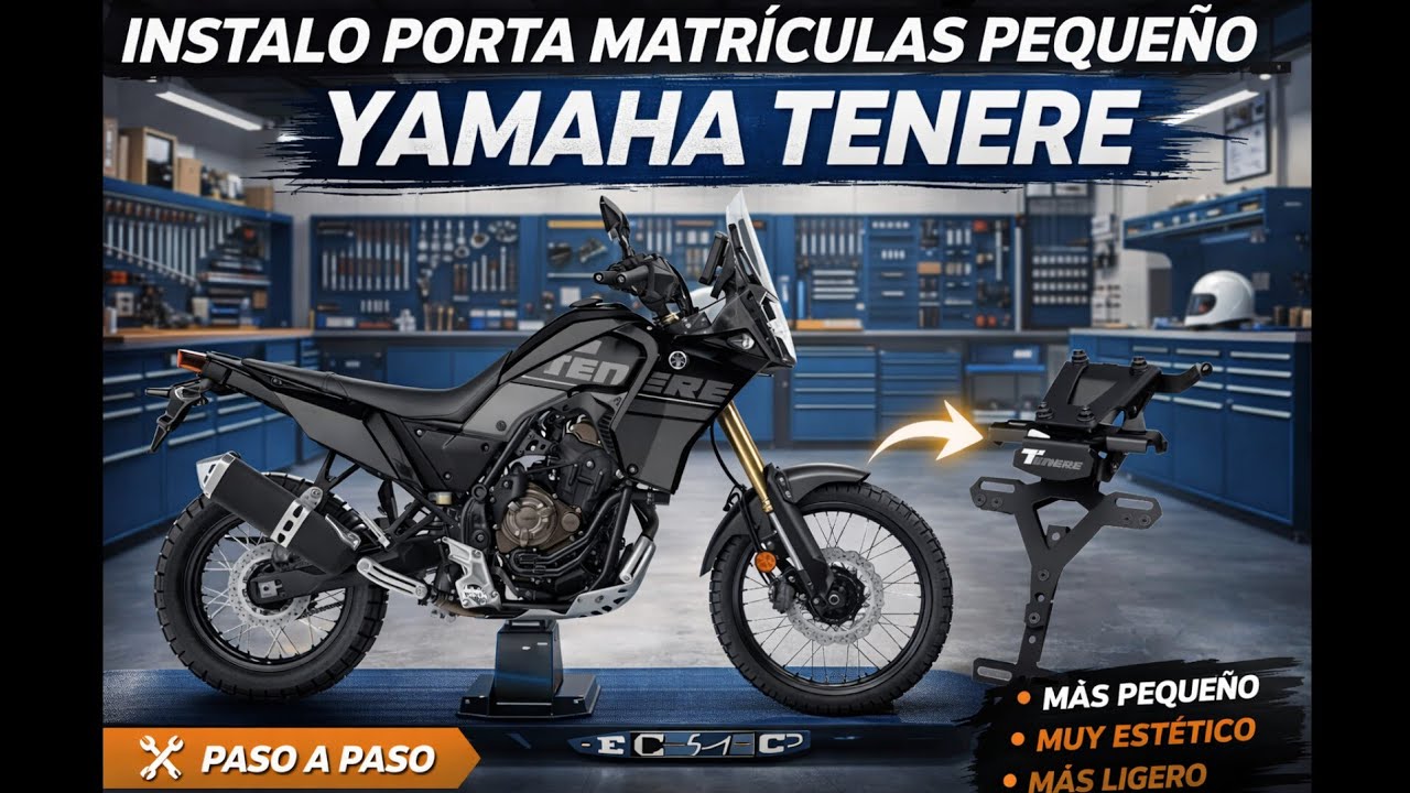 CAMBIAR PORTAMATRICULAS Yamaha Tenere 700 poner matriculero pequeño aliexpres Amazon montaje temu