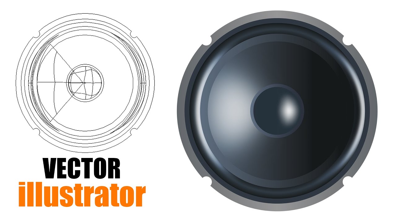 Ứng dụng mesh tool và gradient tool vẽ loa trong illustrator | Nguyễn Ngọc Trung