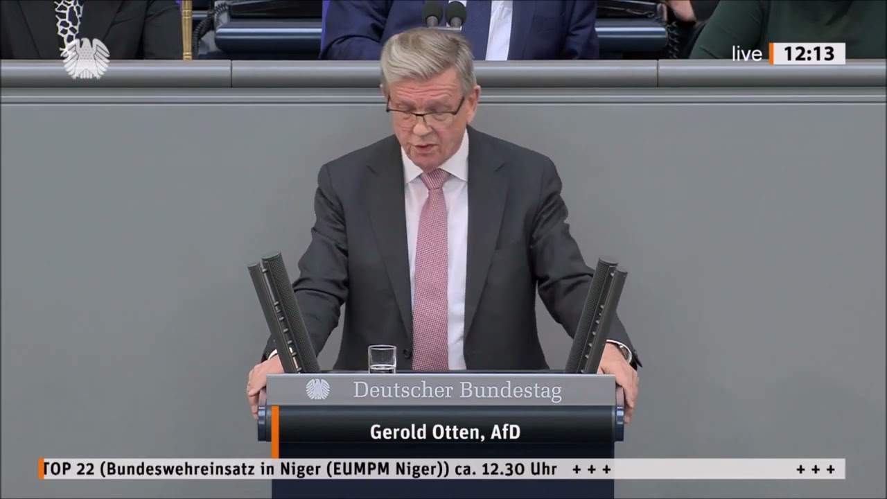 DB 28.04.2023 * Bundeswehreinsatz in Niger (EUMPM) Niger * Gerold Otten AfD * Deutschland im Krieg ?