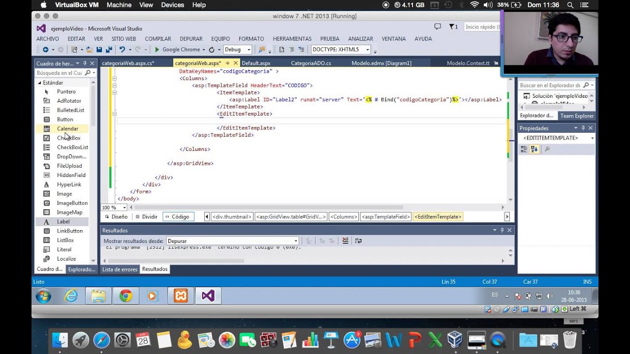 04 CONFIGURACION GRIDVIEW ELIMINAR Y ACTUALIZAR FILAS ASP.NET