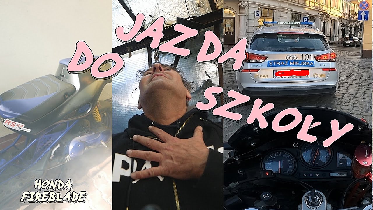 JADĘ ŚCIGACZEM DO SZKOŁY ! HONDA FIREBLADE 900 CC COŚ PIĘKNEGO !