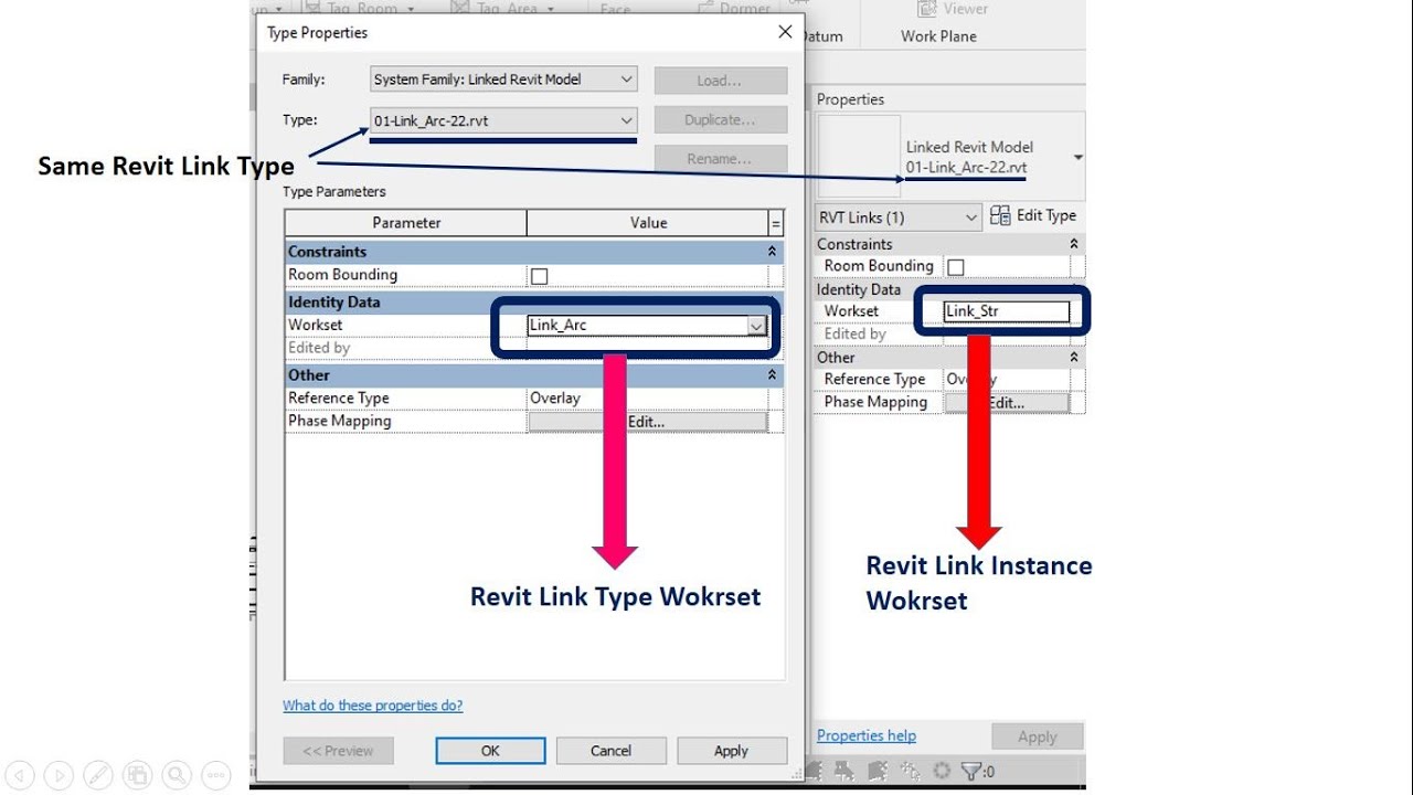 Revit Link Workset status