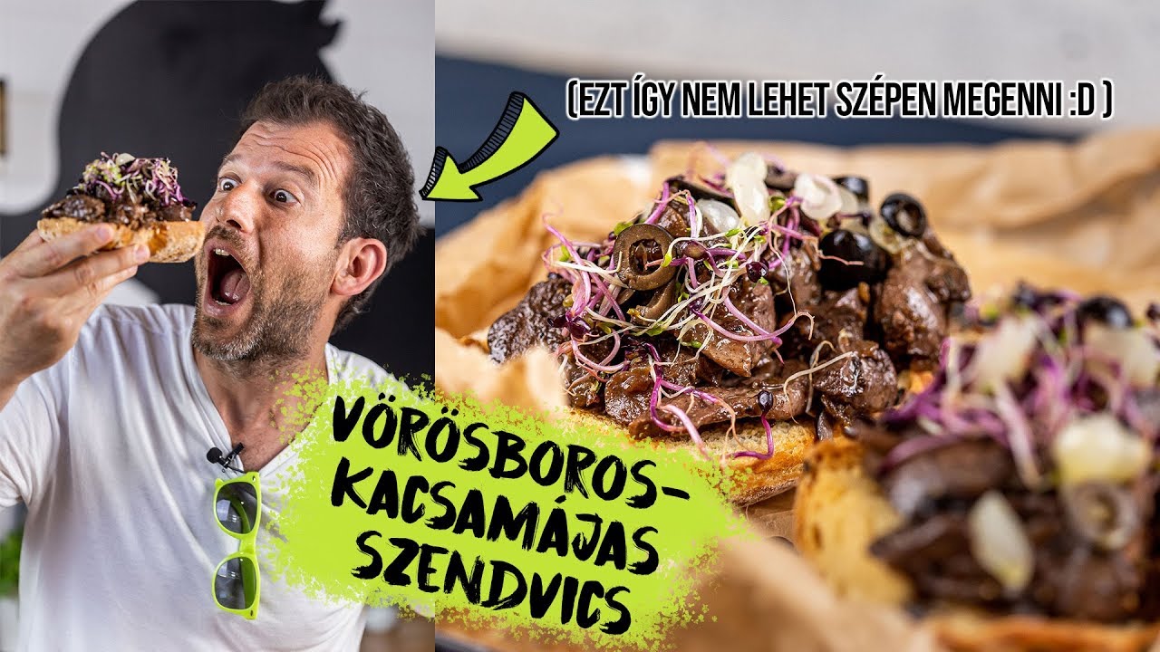 Vörösboros-kacsamájas szendvics