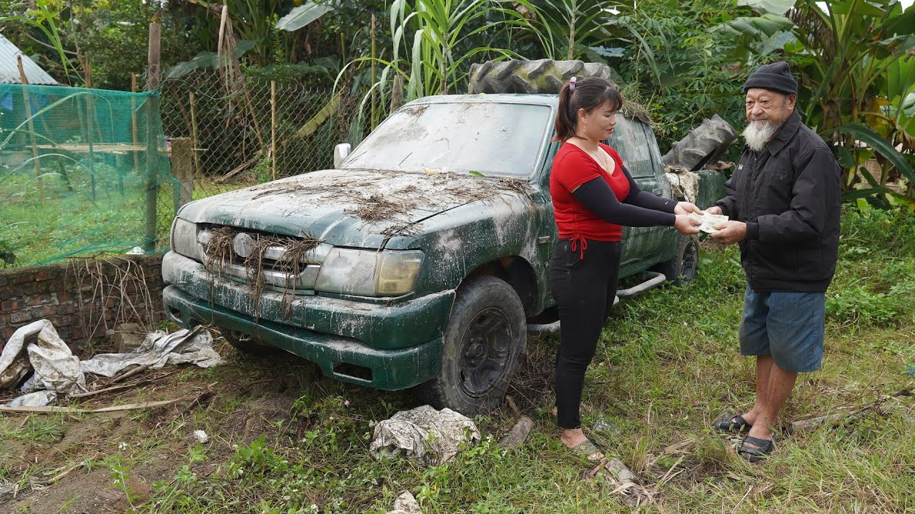 FULLY Restoring 95 Year Old Man's Old Car Pickup Truck Abandoned For 30 Years