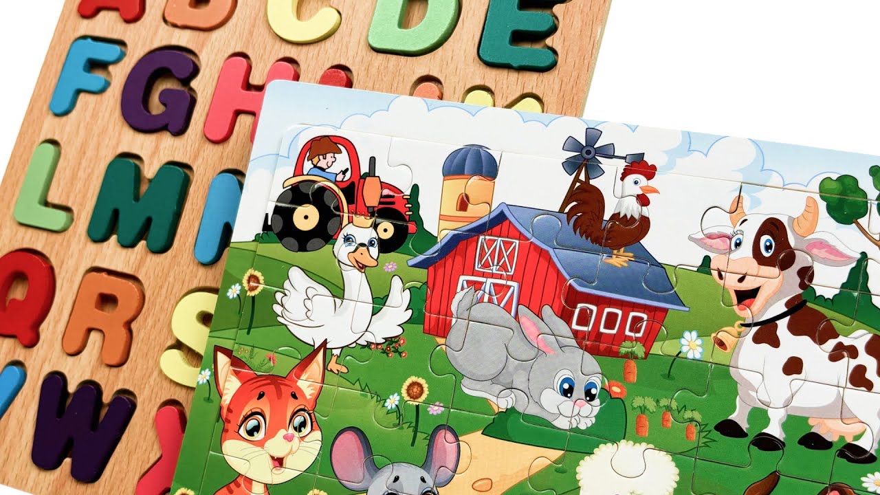 Learn ABC with Farm Animals Puzzle | Toddler Learning Video