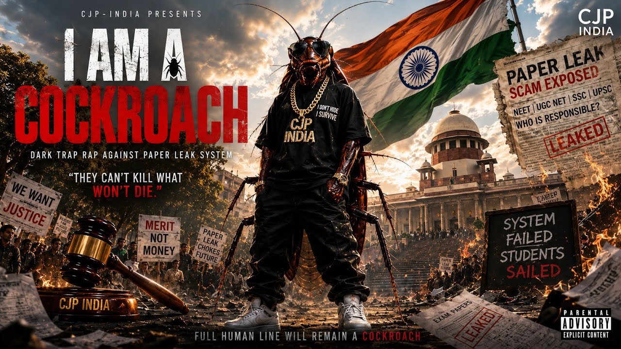 I Am A Cockroach 🪳 | CJP India | Student Protest Trap Anthem 2026 