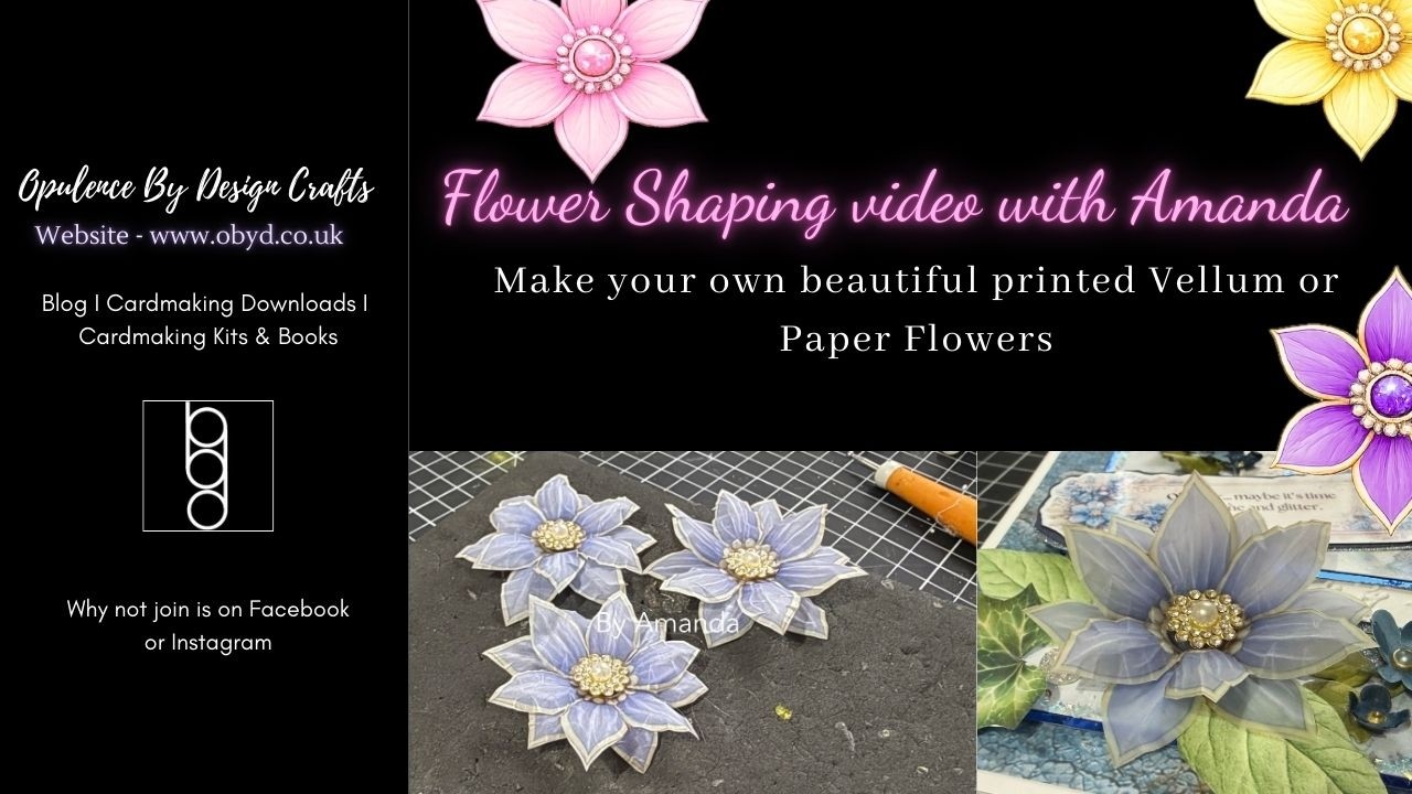 Silent Video - Make your printed beautiful 3d flowers video #cardmaking #flowermaking #papercraft