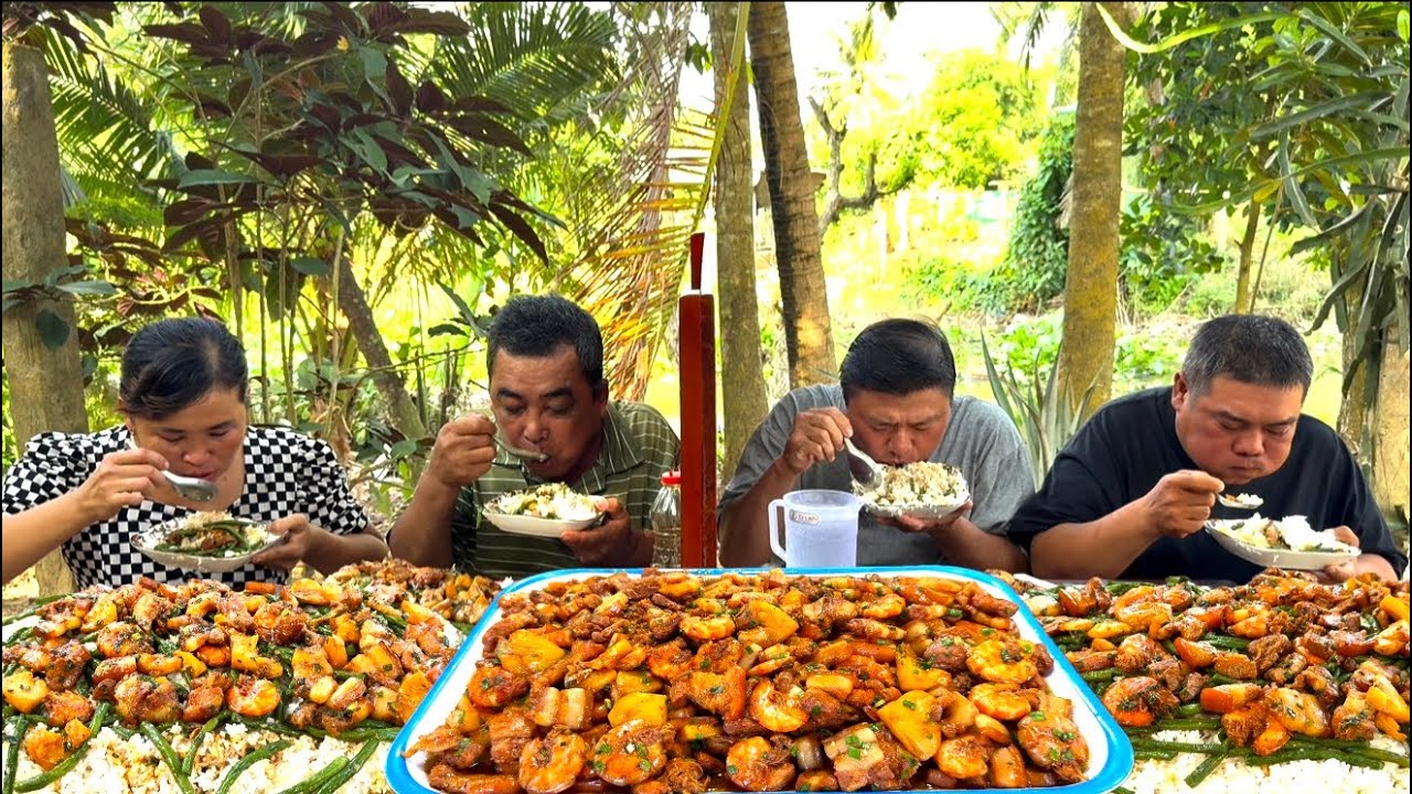 Chia Cặp Thi Ăn 8 Ký Cơm TÔM THỊT RIM KHÓM Thắng Được 4Tr Cái Kết Căng Như Dây Đàn | ATĐQ 