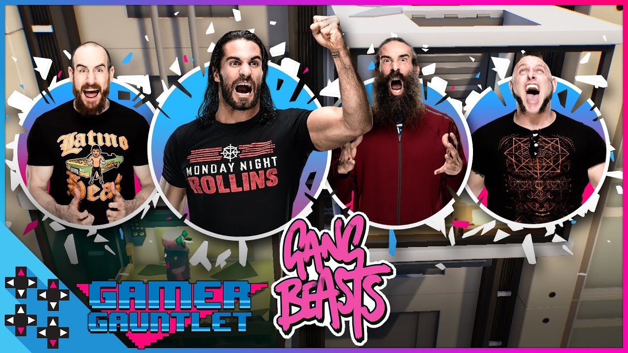 GANG BEASTS #3: SETH ROLLINS vs. HARPER vs. KONNOR vs. AIDEN ENGLISH - Gamer Gauntlet