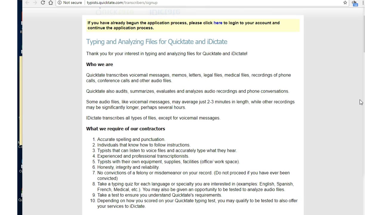 One Job Minute: Remote Data Entry for Quicktate