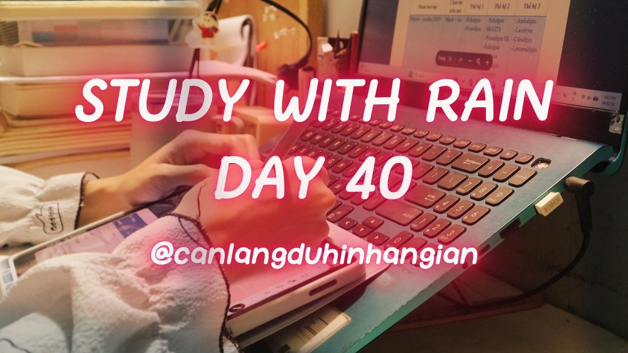 DAY 40 || 1000 DAYS CHALLENGE | Ôn ThS.DLS, IELTS, HSK, JOB | RAIN SOUND | LOFI MUSIC | STUDY SERIES