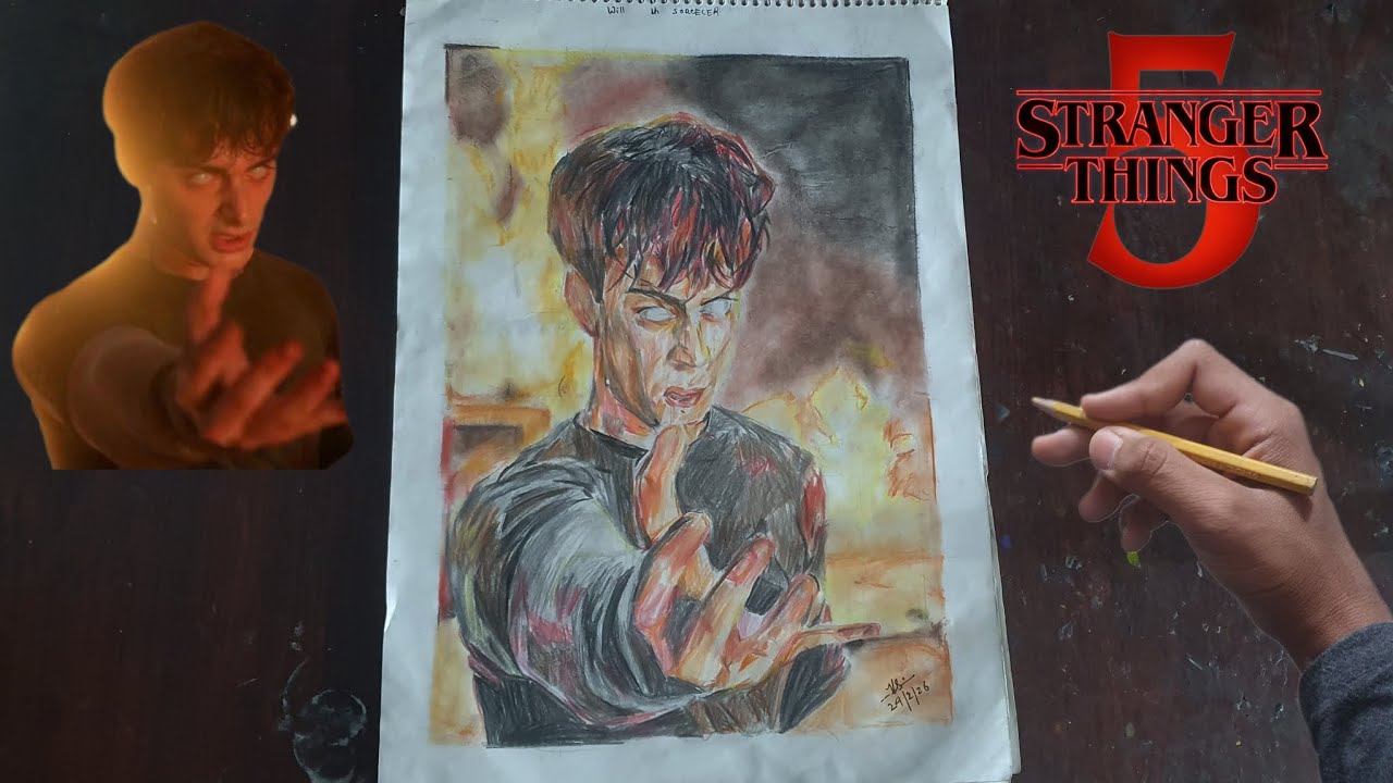 Drawing Will The Sorcerer, Will Byers, Stranger Things S5, colored, how to draw | VIRAT CREATES