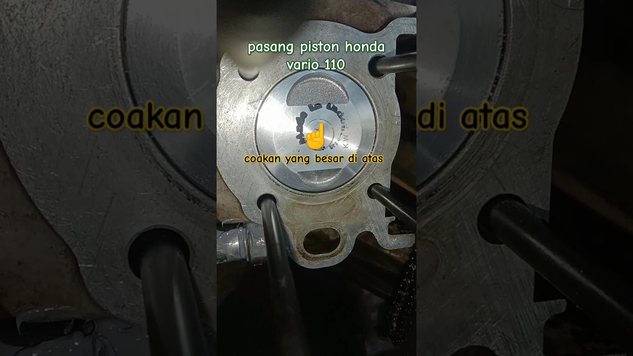 posisi piston honda vario 110 saat di pasang # #service #honda #youtubeshorts #shorts