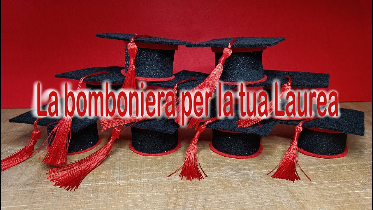 Come costruire bomboniere cappello laurea - How to build a graduation favor box