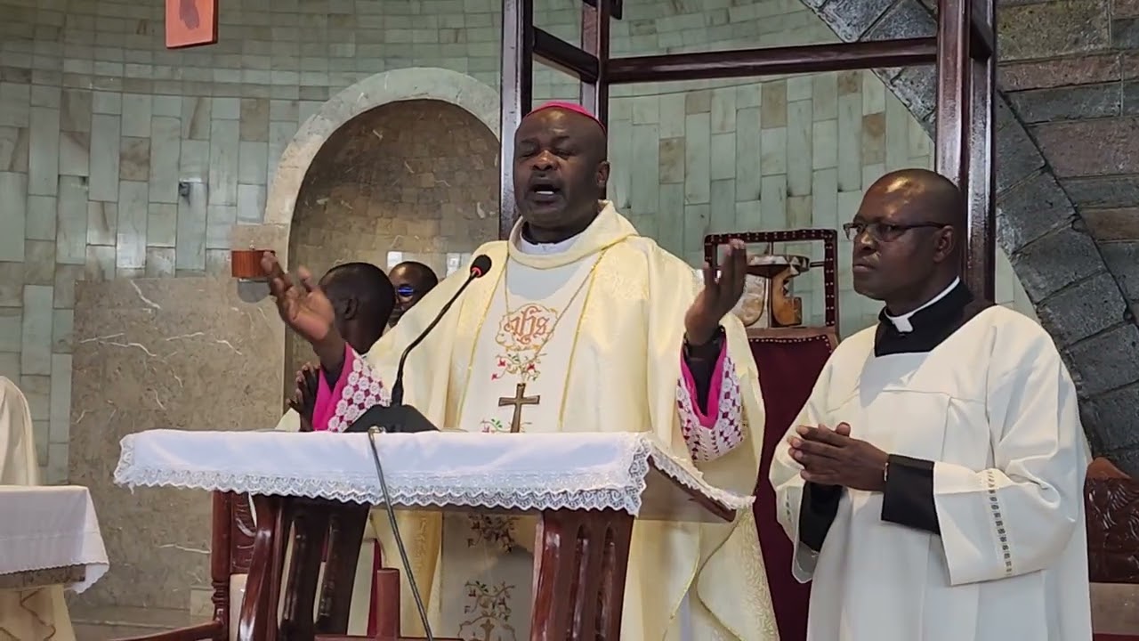 Bishop Oseso names the four Deacons before the start of the Priestly Ordination Mass: CTK Cathedral
