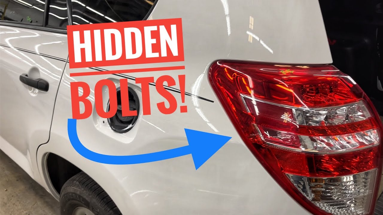 Toyota RAV4 taillight removal with hidden bolts