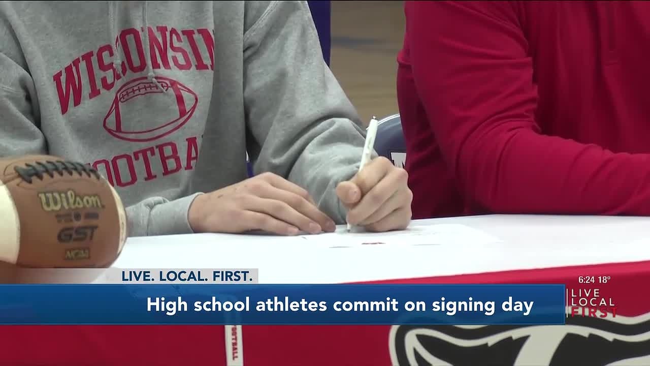 High school athletes commit to play sports at collegiate level