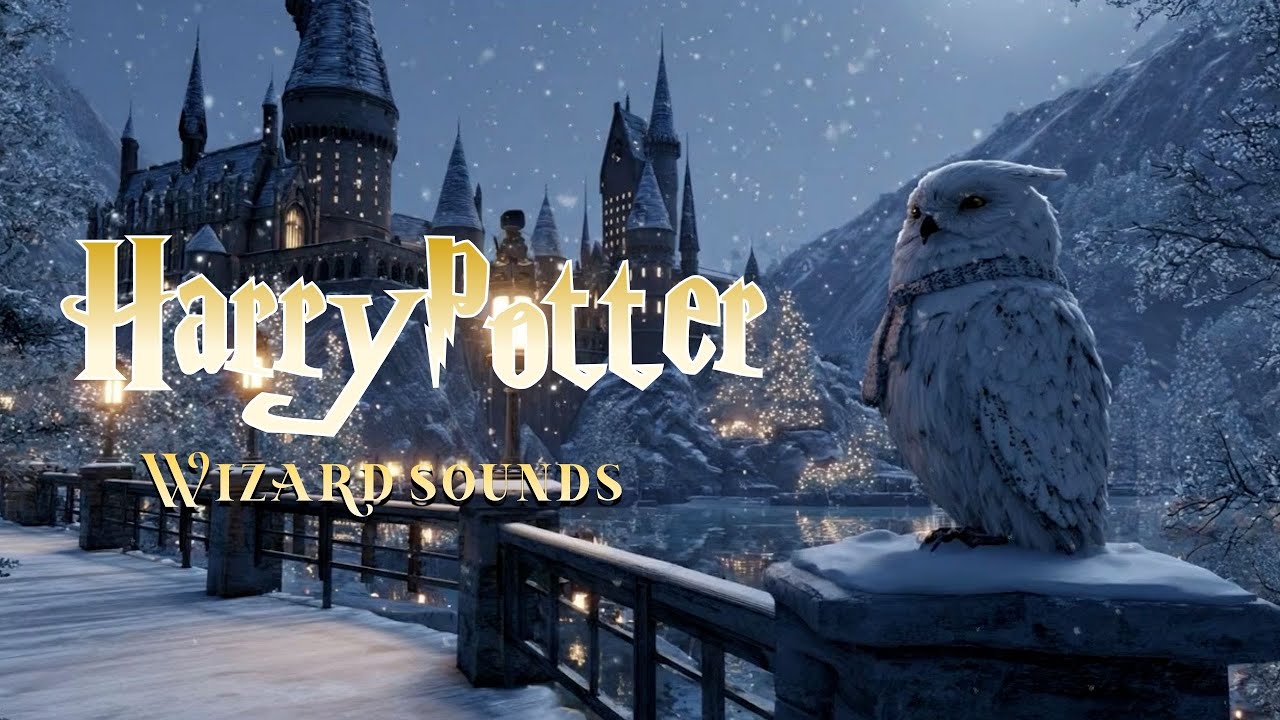 A Secret Winter Corner of Hogwarts ❄️✨ Deep Cozy Night Ambience & Calm Sounds