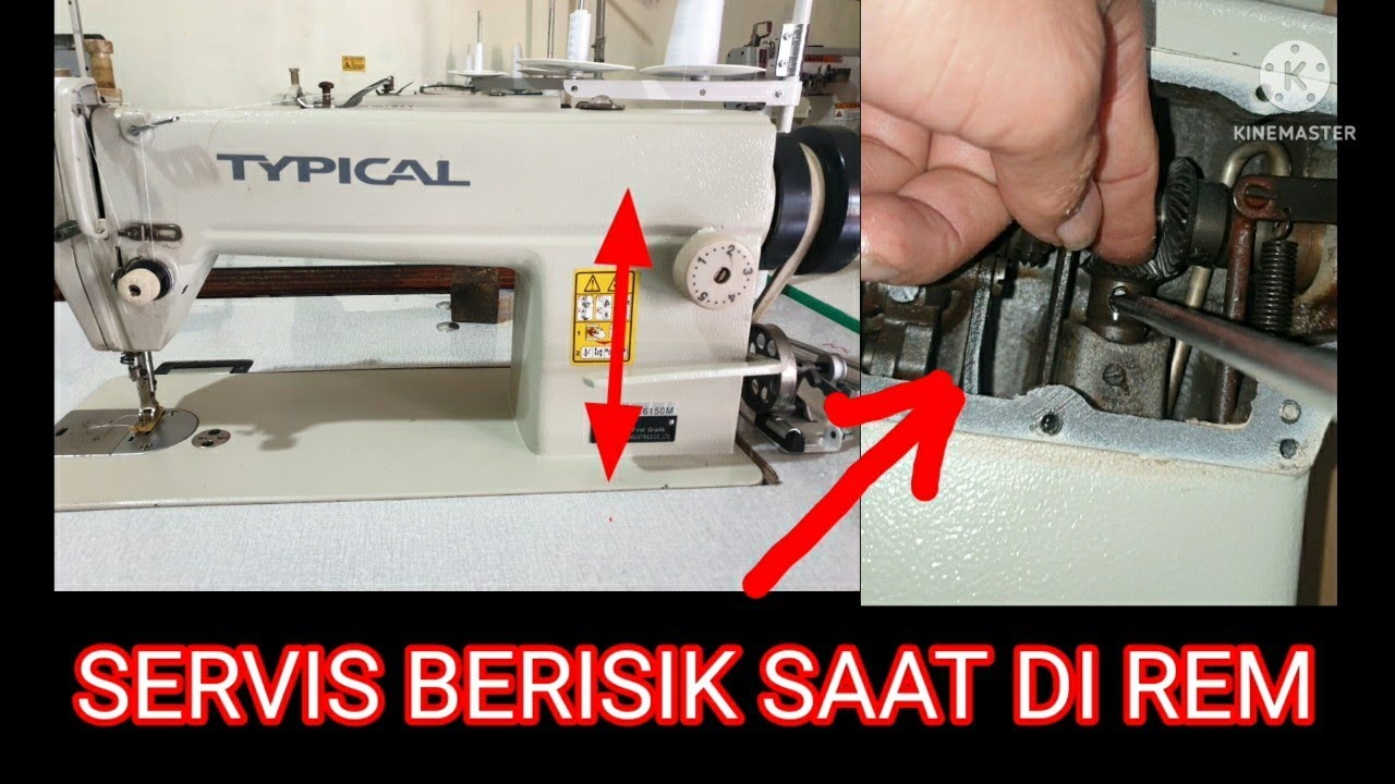 Cara servis berisik saat di rem atau berhenti mesin jahit juki typical jack yamata dll