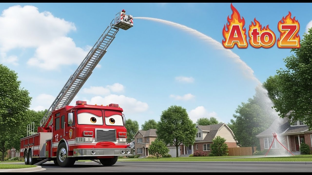 Fire Truck Station Tour 🚒 | Hose, Ladder & Siren Real Sounds 🚨  