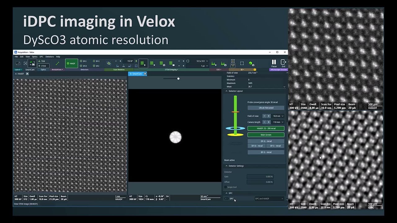 Acquiring iDPC Atomic Resolution Images in Velox