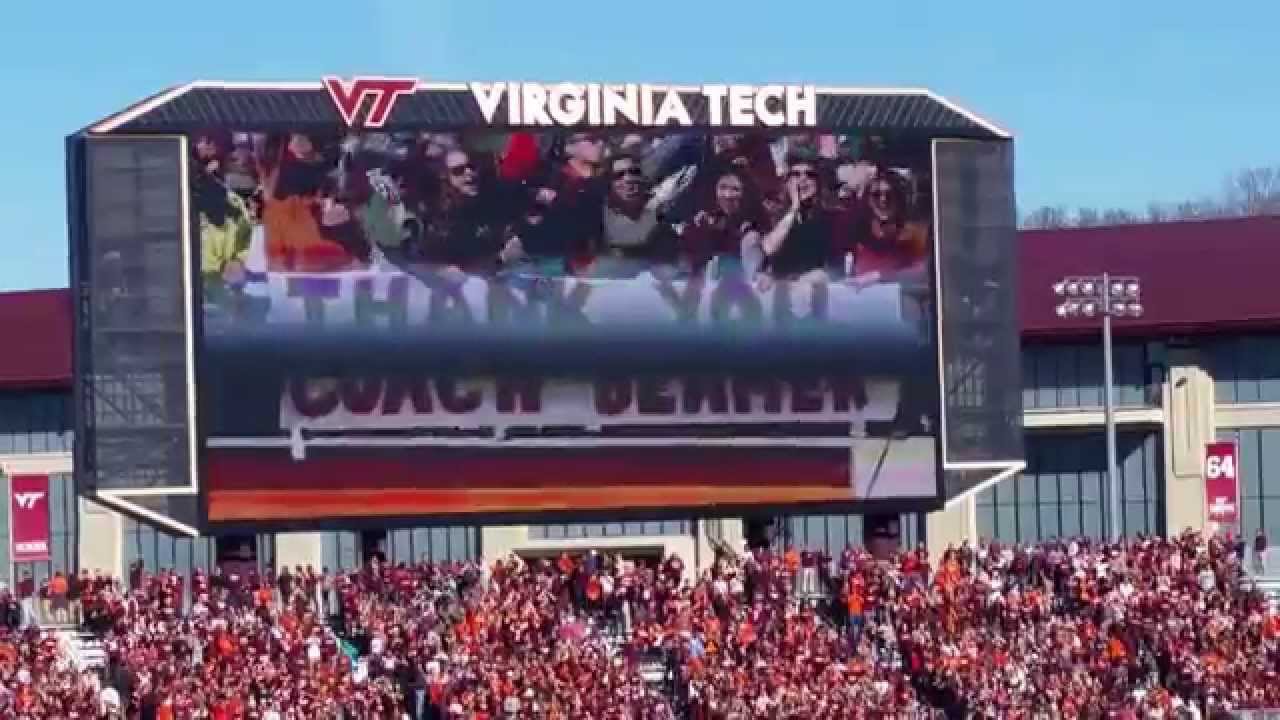Frank Beamer Enter Sandman Finale at Lane Stadium
