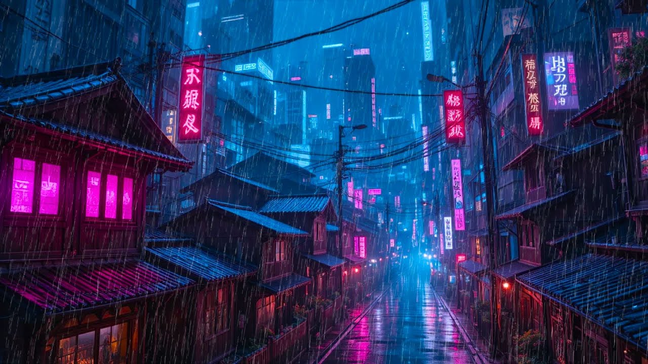 Rainy Night City Lofi ☔ Chill Beats to Study, Relax & Unwind