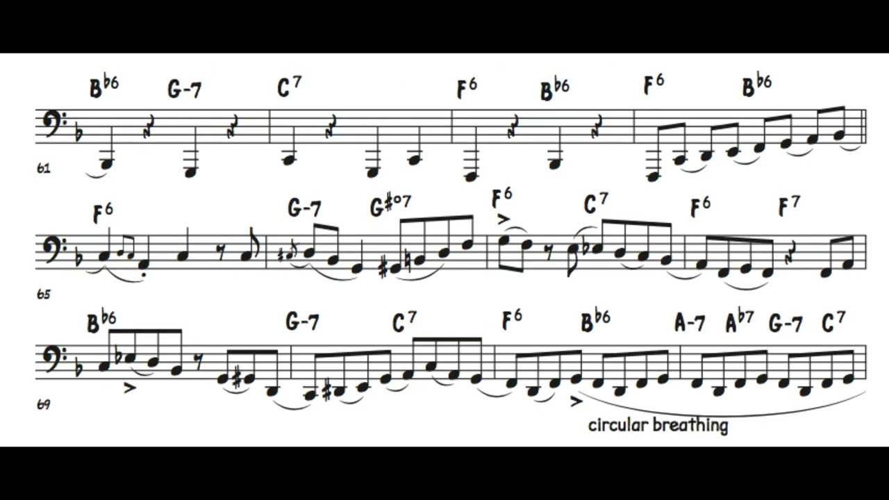 If Only I Had A Brain - Sam Pilafian - Transcription