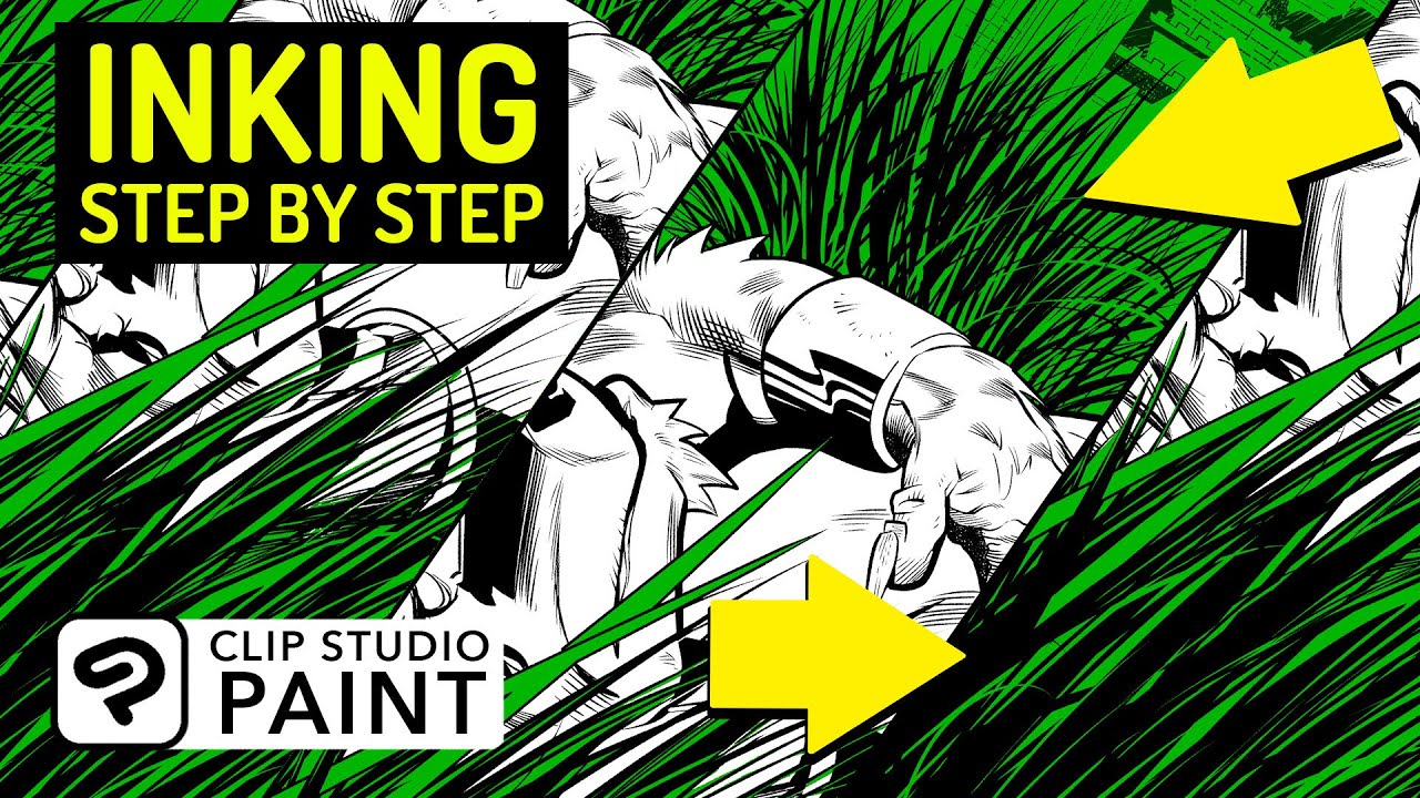How To Ink Grass - Comic Inking Techniques