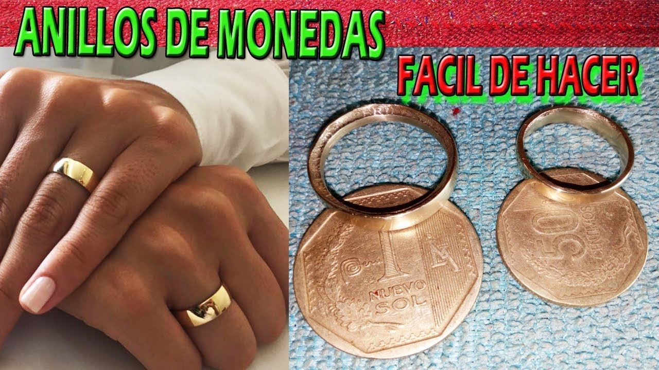 COMO HACER UN ANILLO DE MONEDA PASO A PASO - ANILLOS CASERAS FÁCIL