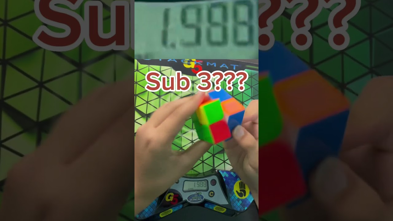 Sub 3 on 2x2 Maybe?? #rubikscube #speed #speedsolve #shorts