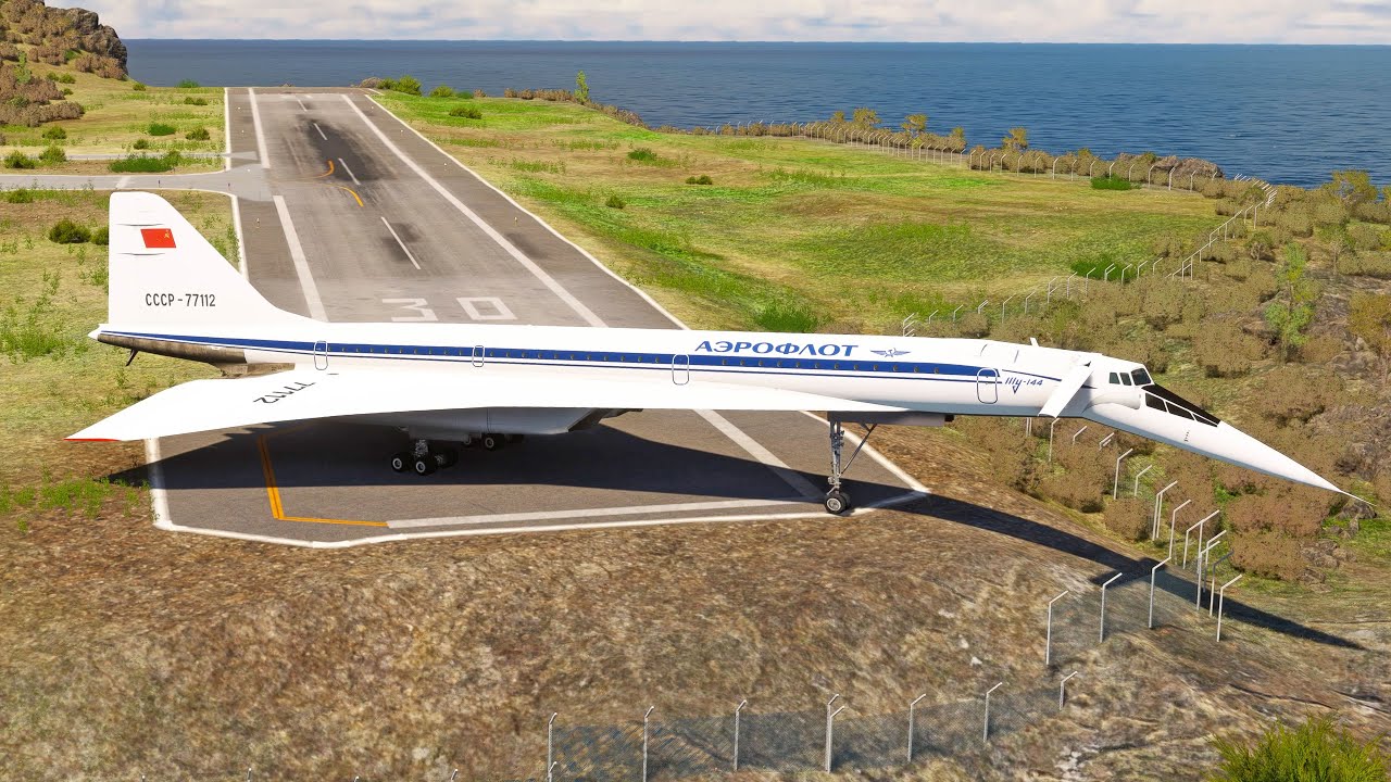 World’s Shortest Runway Takeoff – The Tupolev TU-144D Challenge!