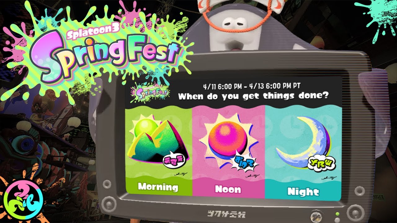 Team Afternoon & Team Morning! - Splatoon 3 Spring Fest