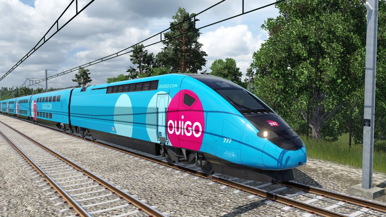 Transport Fever 2 : Cab ride TGV OUIGO de Toulon à Lyon St-Exupéry !