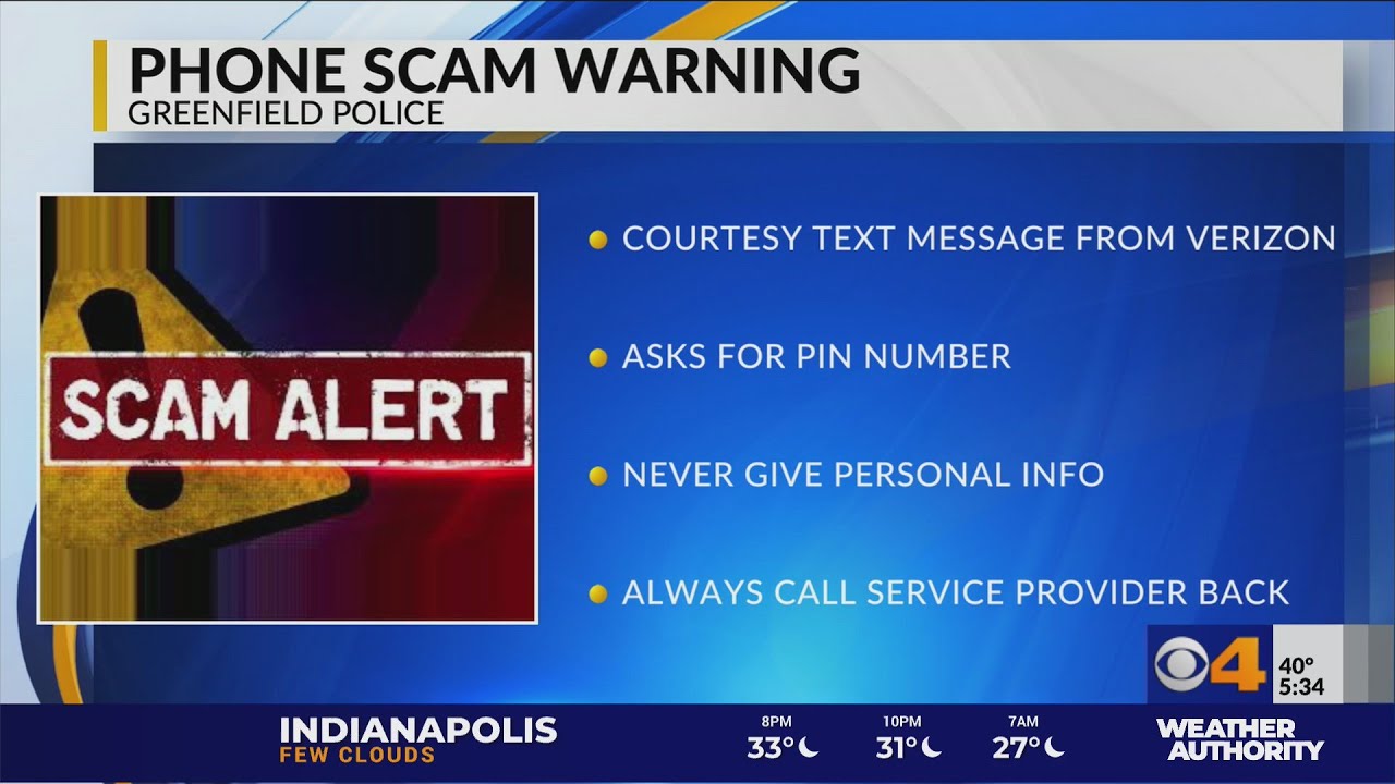Phone scam warning from Greenfield police