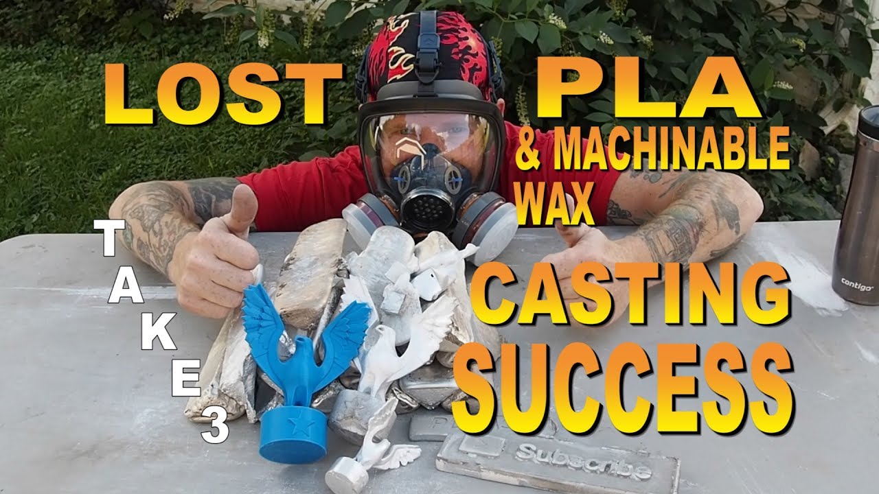 Lost PLA and @Machinablewax Casting Success (Eagle take 3)