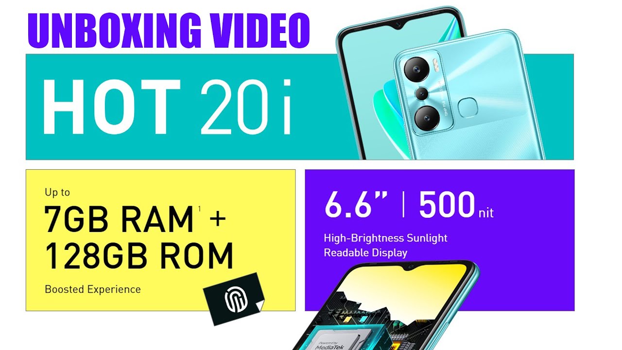 Infinix ရဲ့ Budget Smartphone အသစ် Hot 20i Unboxing Video