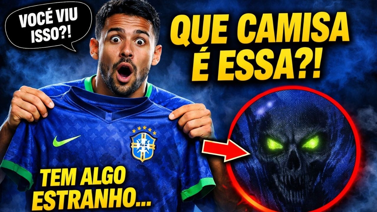 😱 Nova camisa azul da Sele&ccedil;&atilde;o vaza com tem&aacute;tica sombria e detalhe pol&ecirc;mico que divide torcedores